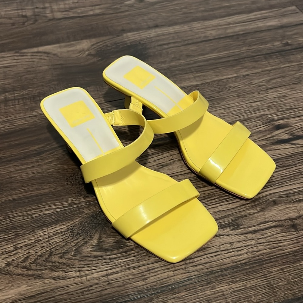 EUC Dolce Vita Yellow Bertie Kitten Heel Sandal